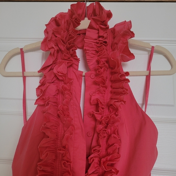 BCBGMaxAzria Ruffle Halter dress - Picture 2 of 5